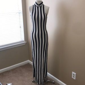 Black and white maxi dress